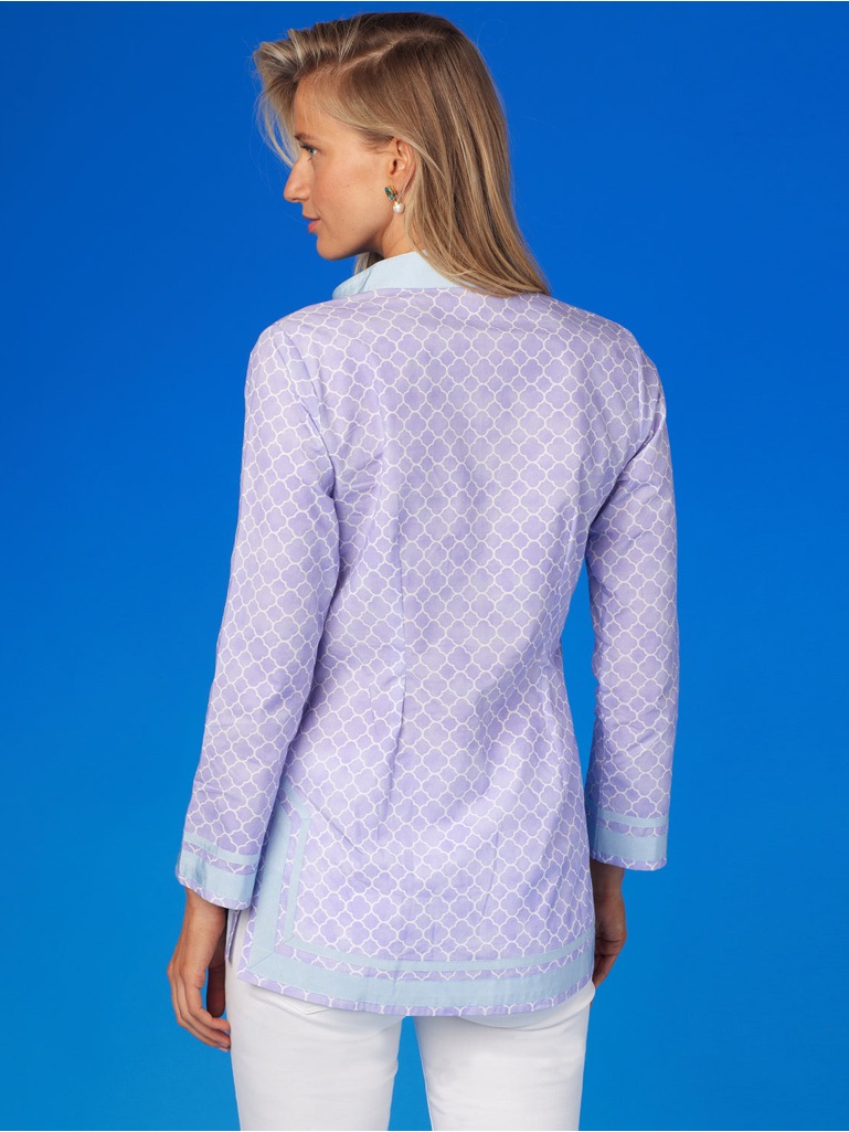 Nicoblu Capri Tunic In Alhambra Sunset Lavender Print — image 2 of 6